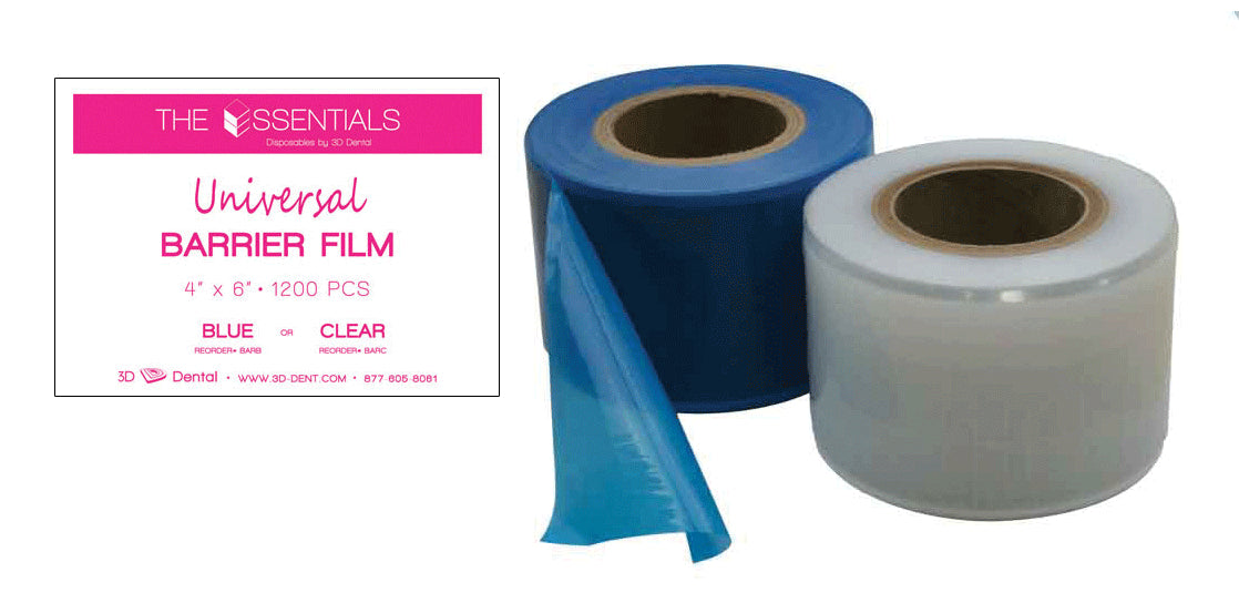 House Brand IC740 Universal Barriel Dental Film Adhesive Backing 1200/Roll Blue House Brand IC740 Universal Barriel Dental Film Adhesive Backing 1200/Roll Blue